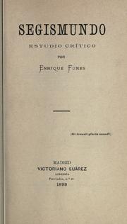 Cover of: Segismundo by Enrique López Funes