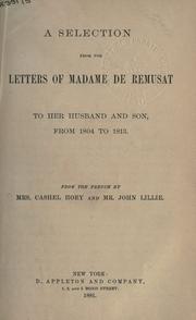 Cover of: A selection from the letters