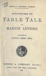 Cover of: Selections from Table Talk