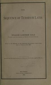 Cover of: sequence of tenses in Latin