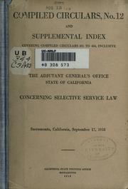 Cover of: Concerning selective service law ...: September 17, 1918.