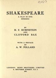 Cover of: Shakespeare by H. F. Rubinsteïn