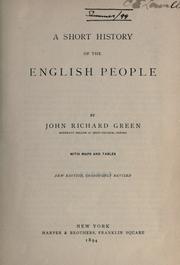 Cover of: A short history of the English people.