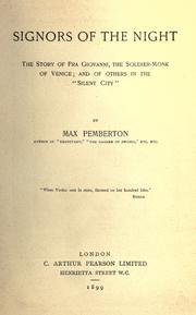 Cover of: The signors of the night by Sir Max Pemberton