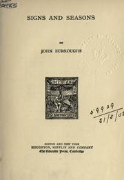 Cover of: Signs and seasons. by John Burroughs