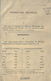 Singhalese grammar by Samuel Lambrick