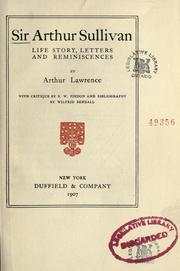 Cover of: Sir Arthur Sullivan by Arthur Lawrence