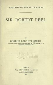 Cover of: Sir Robert Peel.