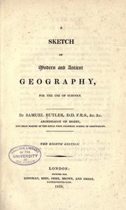 Cover of: A sketch of modern and antient geography: for the use of schools.