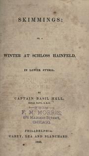 Cover of: Skimmings by Basil Hall
