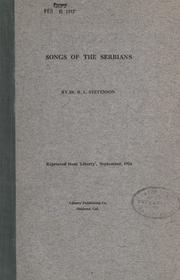 Cover of: Songs of the Serbians