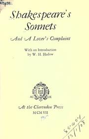 Cover of: Sonnets, and A lover's complaint. by William Shakespeare