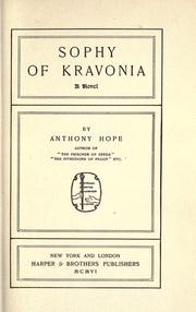 Cover of: Sophy of Krovonia : a novel