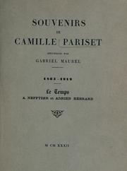Cover of: Souvenirs de Camille Pariset by Gabriel Maurel