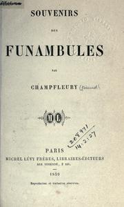 Cover of: Souvenirs des Funambules by Champfleury