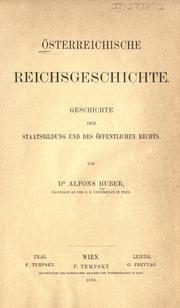 Cover of: Österreichische reichsgeschichte. by Huber, Alfons