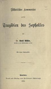 Cover of: Ästhetischer Kommentar zu den Tragödien des Sophokles.