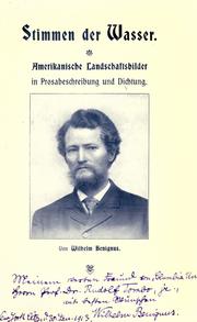Cover of: Stimmen der wasser.: Amerikanische landschaftsbilder in prosabeschreibung und dichtung.