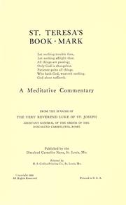 Cover of: St. Teresa's book-mark