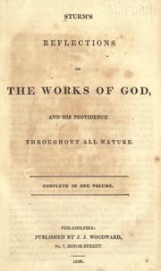 Cover of: Sturm's reflections on the works of God by Sturm, Christoph Christian