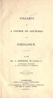Cover of: A syllabus of a course of lectures on geology by A. Sedgwick. | Sedgwick, Adam
