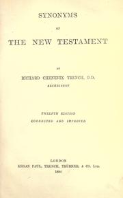 Cover of: Synonyms of the New Testament