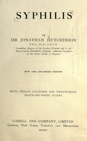 Cover of: Syphilis. | Hutchinson, Jonathan Sir