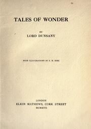 Cover of: Tales of wonder by Lord Dunsany