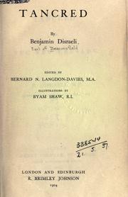 Cover of: Tancred by Benjamin Disraeli