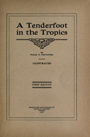 Cover of: A tenderfoot in the tropics | Mack Cretcher