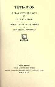 Cover of: Tete-d'Or by Paul Claudel