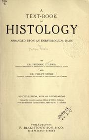 Cover of: A text-book of histology by Philipp Stöhr, Philipp Stöhr