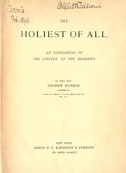 Cover of: The holiest of all by Andrew Murray