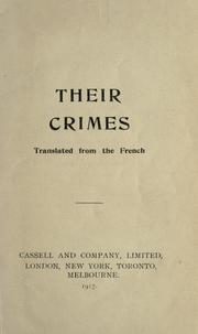 Cover of: Their crimes