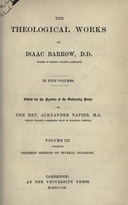 Cover of: Theological works by Isaac Barrow