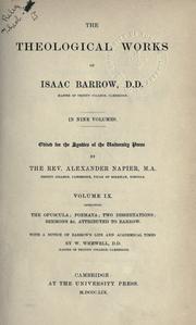 Cover of: Theological works by Isaac Barrow