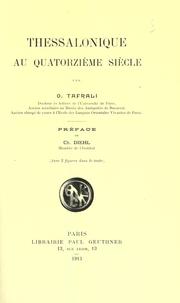 Thessalonique au quatorzième siècle by Oreste Tafrali