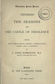 Cover of: Thomson, The Seasons and The castle of indolence