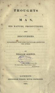 Cover of: Thoughts on man by William Godwin