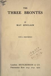 Cover of: The three Brontës. by May Sinclair