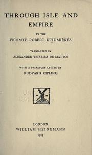 Cover of: Through isle and empire