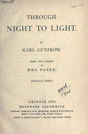 Cover of: Through night to light