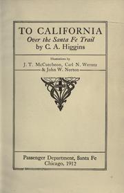 Cover of: To California over the Sante Fé Trail