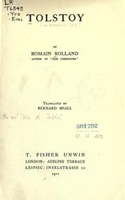 Cover of: Tolstoy by Romain Rolland