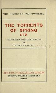 Cover of: The torrents of spring, etc. by Ivan Sergeevich Turgenev
