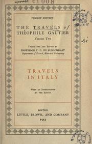 Cover of: The travels of théophile Gautier by Théophile Gautier