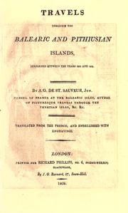 Cover of: Travels through the Balearic and Pithiusian Islands