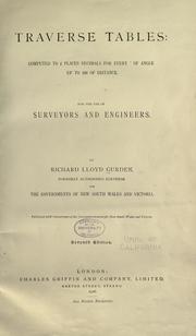 Cover of: Traverse tables by Richard Lloyd Gurden