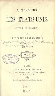 Cover of: A travers les États-Unis: notes et impressions