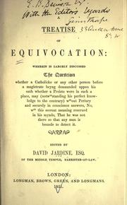 Cover of: A Treatise of Equivocation. by David Jardine
